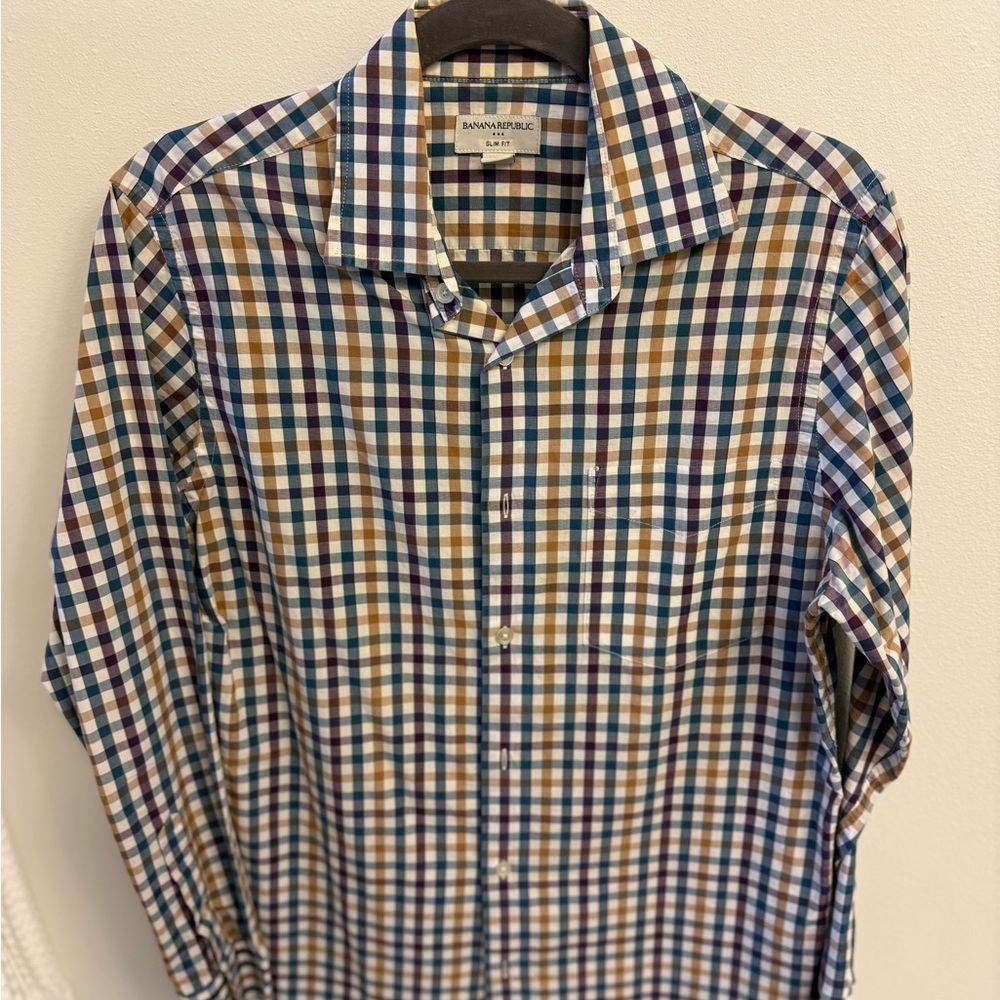 Banana Republic Multicolor Casual Button Down Shirt